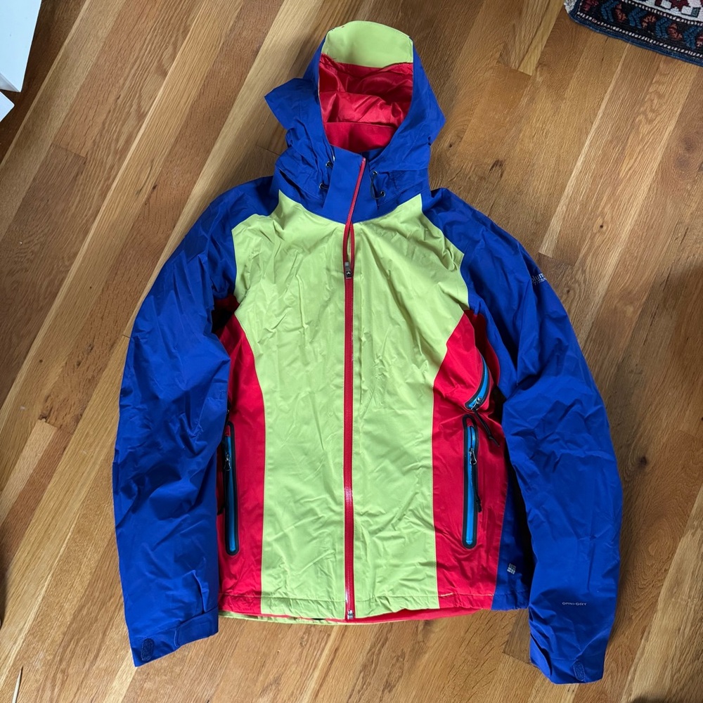 Columbia Titanium Blue and Green Jacket